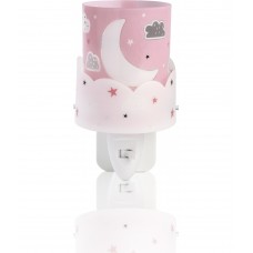 Lámpara infantil de noche LED Moon rosa Dalber